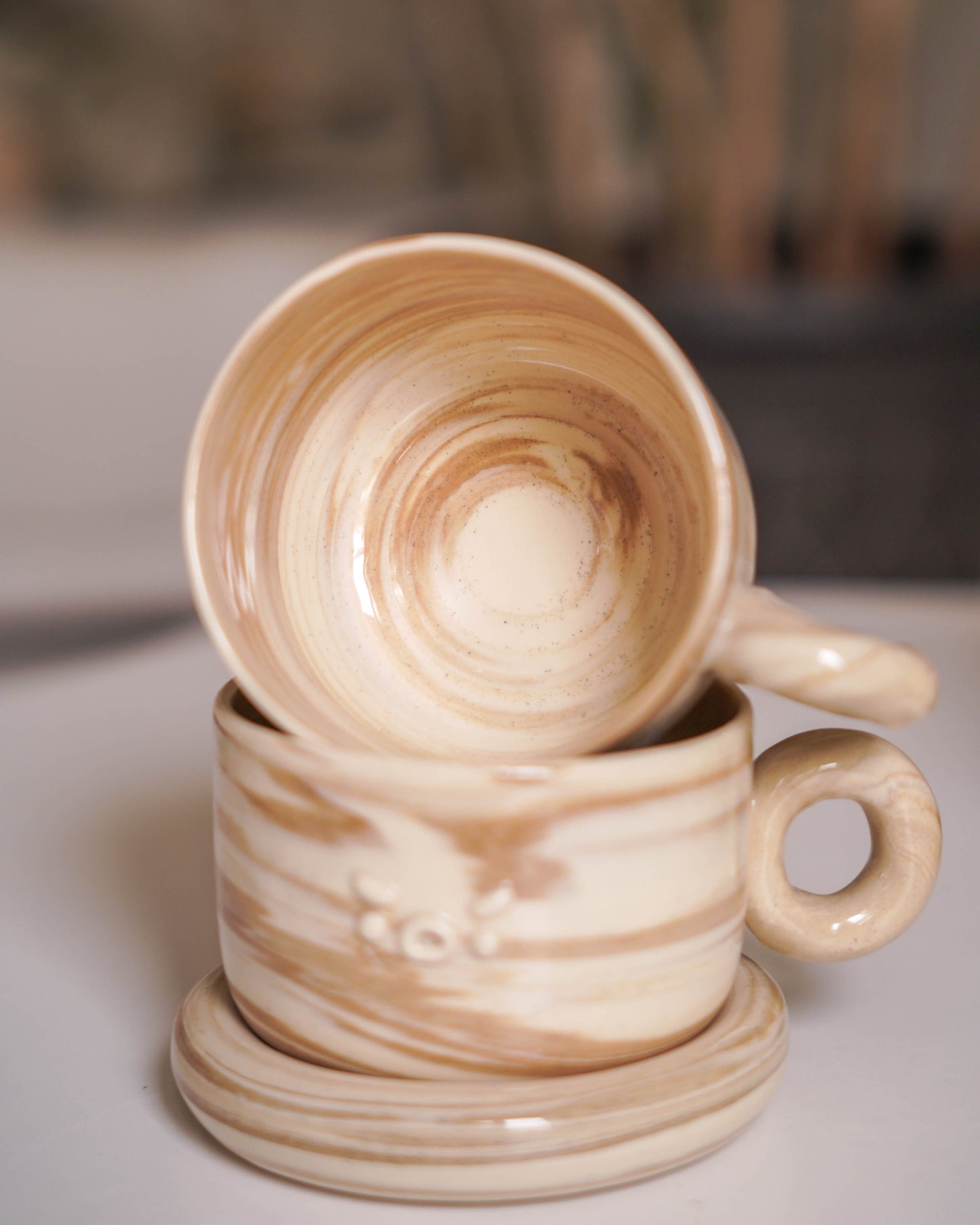 London Fog Swirl Cappuccino Set
