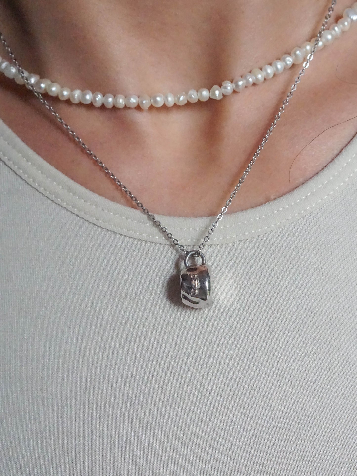 Silver Bao Charm