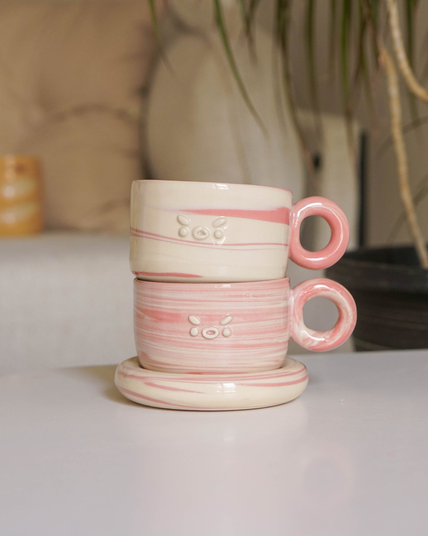 Strawberry Swirl Cappuccino Set
