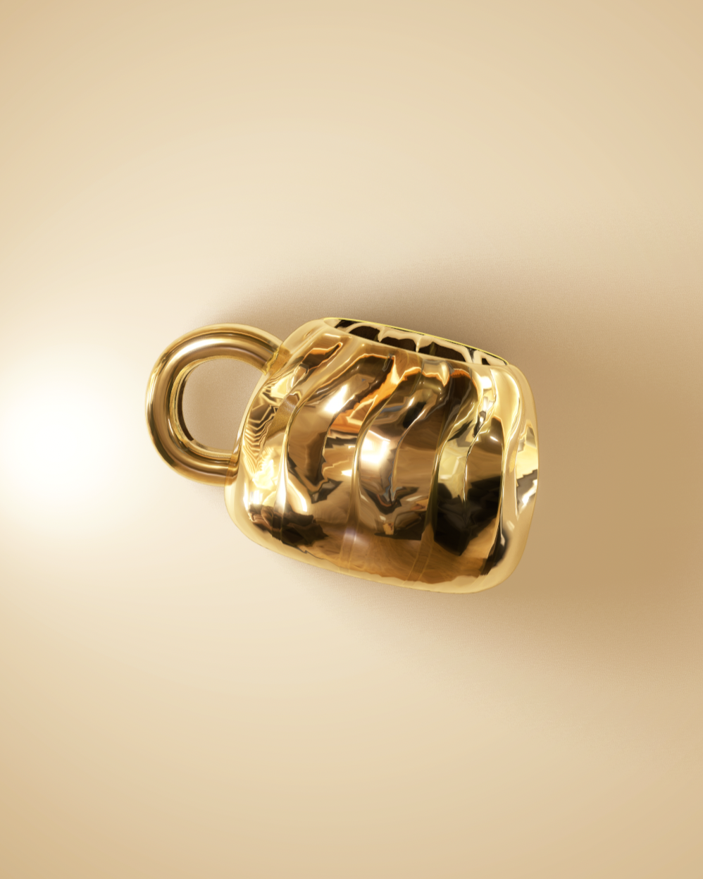 Gold Bao Charm