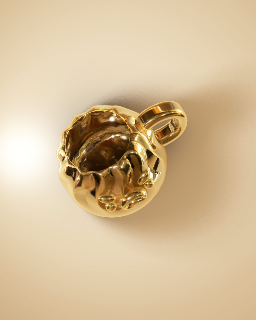 Gold Bao Charm