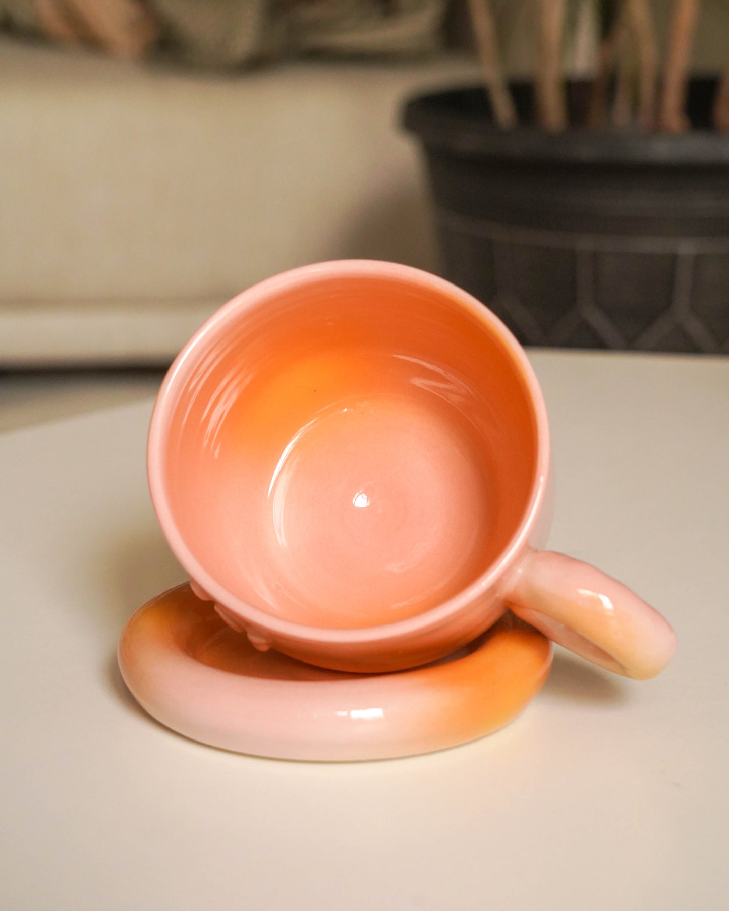 Pink Aura Cappuccino Set