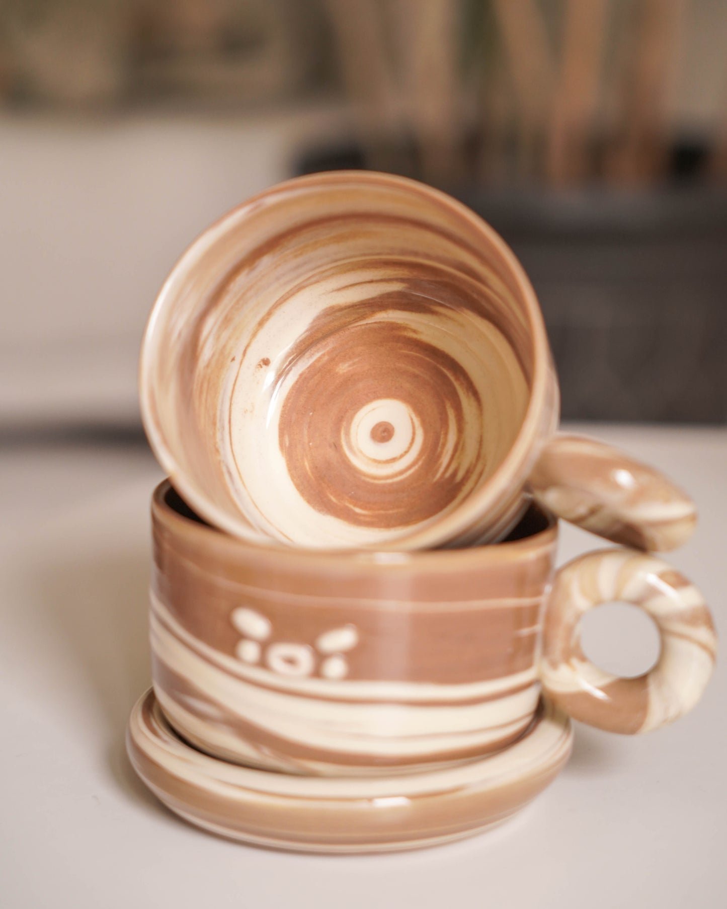 Mocha Swirl Cappuccino Set