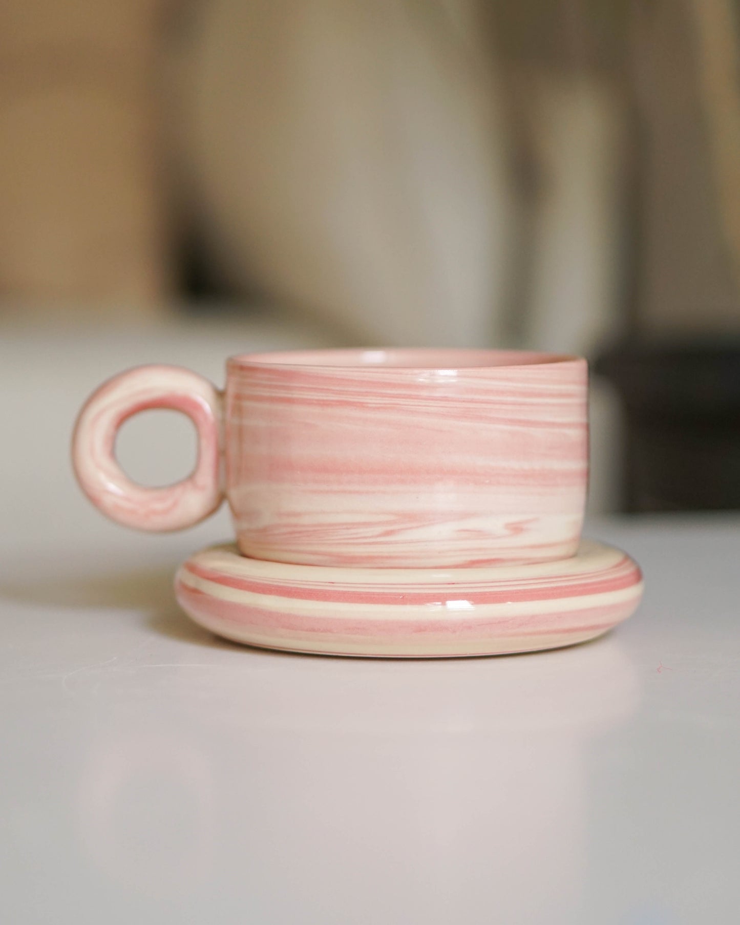 Strawberry Swirl Cappuccino Set