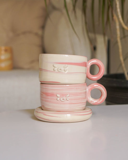 Strawberry Swirl Cappuccino Set
