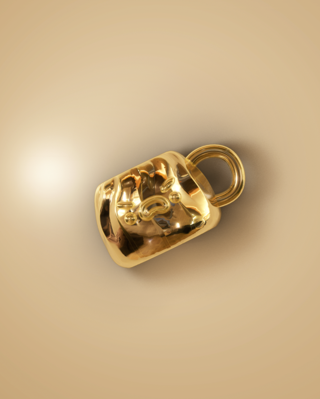 Gold Bao Charm
