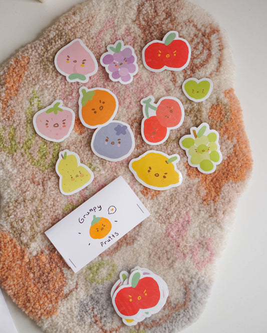 Grumpy Fruit Sticker Pack